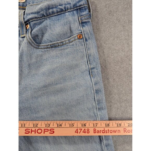 Levis Wedgie Icon Fit Jeans Womens 27 Light Wash High Rise Button Fly Raw Hem - Picture 5 of 16
